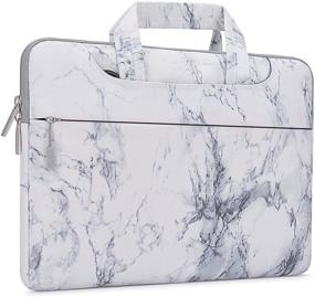 img 1 attached to 🎒 MOSISO Laptop Shoulder Bag: Stylish Marble Carrying Briefcase Sleeve Case for MacBook Pro/Air 13 inch, Notebook Computer [2021]