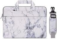 🎒 mosiso laptop shoulder bag: stylish marble carrying briefcase sleeve case for macbook pro/air 13 inch, notebook computer [2021] logo