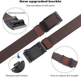 img 3 attached to JUKMO Webbing Ratchet Automatic Buckle: The Must-Have Men's Belt Accessory