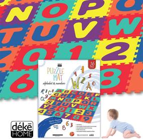 img 2 attached to 🧩 Interlocking Playmat for Alphabet and Numbers - Rubber Construction