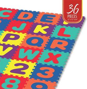 img 3 attached to 🧩 Interlocking Playmat for Alphabet and Numbers - Rubber Construction