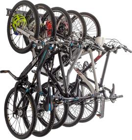 img 1 attached to FDventur Wall Mount Bike Rack: Maximize Garage Space with 5 Bike & 4 Helmet Storage, Suitable for All Shapes and Sizes (Up to 300 lbs Capacity)