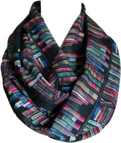 img 3 attached to 📚 Black Infinity Loop Scarf by Etwoa: Stylish Bookshelf Design, Large Size