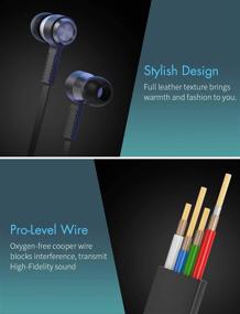 img 2 attached to 🎧 VEENAX M6 In-Ear Headphones, Stereo Earphones with Microphone, Wired Earbuds with Bass, Tangle-Free, Noise-Isolating Headset for iPhone, iPad, Samsung Phones, Computers, Tablets, MP3, 3.5mm Jack (Black)