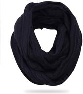 🧣 black stylish cable knit infinity scarf logo