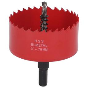 img 3 attached to 🛠️ KINJOEK 3" Hole Saw Blade - Heavy Duty Steel Cornhole Boards Drilling Tool for Cornhole Game - 76mm Drill Bit Saw