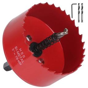 img 4 attached to 🛠️ KINJOEK 3" Hole Saw Blade - Heavy Duty Steel Cornhole Boards Drilling Tool for Cornhole Game - 76mm Drill Bit Saw