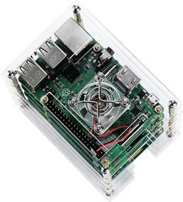 img 1 attached to GeeekPi Raspberry Pi Cluster Case with Cooling Fan and Heatsink for Pi 4 Model B, 3 Model B+ & 3/2 Model B