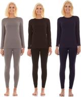 🔥 bodtek thermal long underwear set for women: stay warm in cold weather with premium fleece lined top and bottom логотип