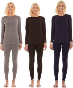 img 3 attached to 🔥 Bodtek Thermal Long Underwear Set for Women: Stay Warm in Cold Weather with Premium Fleece Lined Top and Bottom