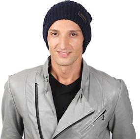 img 1 attached to Warm and Cozy: HIG Men's Winter Hat with Soft Knit and Fleece Lining