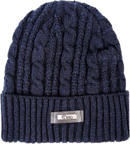 img 3 attached to Warm and Cozy: HIG Men's Winter Hat with Soft Knit and Fleece Lining