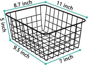 img 2 attached to FenTeng Metal Basket - Multifunctional Wire Storage Baskets for Vegetable, Fruit, Books - Ideal for Kitchen Cabinet, Closet, Bedroom, Bathroom Organization - Small Size