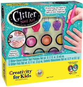 img 4 attached to 💅 Sparkle & Shine: Creativity for Kids Glitter Nail Art - Exciting Glitter Manicure Kit made for Kits' Style and Fun