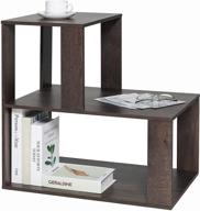 🌙 iwell tall nightstand: sleek wood bedside table with storage, ideal for small spaces & easy assembly, dark walnut finish logo