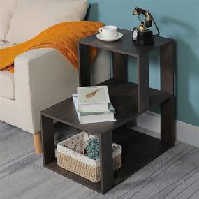 img 3 attached to 🌙 IWELL Tall Nightstand: Sleek Wood Bedside Table with Storage, Ideal for Small Spaces & Easy Assembly, Dark Walnut Finish