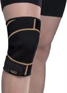 💪 copper fit rapid relief knee wrap: a black/copper cold therapy solution in one size fits most logo