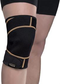 img 4 attached to 💪 Copper Fit Rapid Relief Knee Wrap: A Black/Copper Cold Therapy Solution in One Size Fits Most