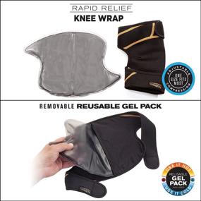 img 3 attached to 💪 Copper Fit Rapid Relief Knee Wrap: A Black/Copper Cold Therapy Solution in One Size Fits Most