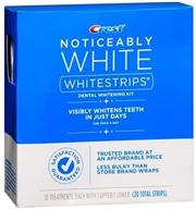 🦷 crest noticeably white whitestrips - 20 treatments (40 strips) - 2 packs of 10 for enhanced teeth whitening logo
