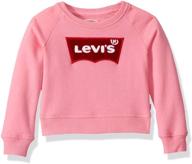 толстовка levis girls с круглым вырезом в полоску логотип