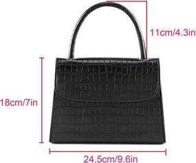 img 3 attached to 👜 Ayliss Women's Crocodile Tote Clutch: Stylish PU Leather Handbag with Top Handle & Zipper