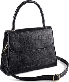 img 1 attached to 👜 Ayliss Women's Crocodile Tote Clutch: Stylish PU Leather Handbag with Top Handle & Zipper