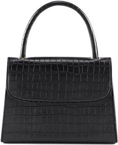 img 4 attached to 👜 Ayliss Women's Crocodile Tote Clutch: Stylish PU Leather Handbag with Top Handle & Zipper