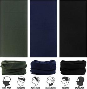 img 1 attached to 🧣 Multi-functional Headwear: Head Wrap, Neck Gaiter, Headband, Fishing Mask, Magic Scarf Face Bandana Mask Neck Tube Balaclava - Ideal for Sports