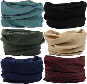 img 4 attached to 🧣 Multi-functional Headwear: Head Wrap, Neck Gaiter, Headband, Fishing Mask, Magic Scarf Face Bandana Mask Neck Tube Balaclava - Ideal for Sports