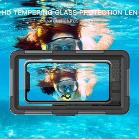 img 1 attached to 2nd Gen Universal Phone Waterproof Case: 50ft Underwater Photography Housing for Samsung Galaxy & iPhone Series - Ideal for Swimming, Snorkeling, and Diving - All Black