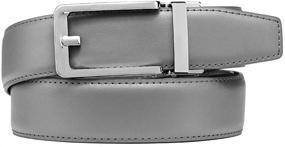 img 3 attached to 👔 Premium Leather Ratchet Buckle: Adjustable Men's Accessories for Style and Comfort