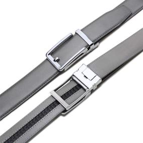 img 2 attached to 👔 Premium Leather Ratchet Buckle: Adjustable Men's Accessories for Style and Comfort