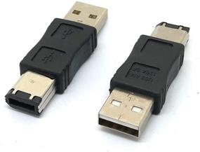 img 2 attached to 🔌 Enhance Connectivity: Toptekits Firewire IEEE 1394 6 Pin Male to USB A Male Converter Jack M/M Adapter - Discover Seamless Data Transfer