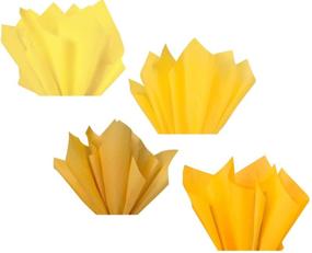 img 2 attached to 🎉 Vibrant Multi-Pack Tissue Paper - Yellow, Lemon, Gold, Mustard, Amber - Perfect for Flower Pom Poms, Art Crafts, Wedding Decor, Baby Shower, Party Gift Bags and Baskets - Versatile Decoration Filler