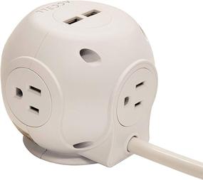 img 2 attached to Accell Power Cutie: Compact Surge Protector with 3 Tamper Resistant AC Outlets & 4 USB-A Ports