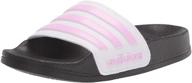 unisex youth adilette shower black girls' shoes by adidas: a perfect blend of comfort and style logo