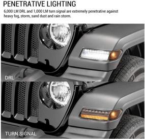 img 1 attached to 🚦 Sequential Flashing Turn Signal + Side Marker Lights for 2018-2020 Jeep Wrangler JL (DOT) – FIERYRED JL LED Fender Light Kit