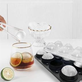 img 2 attached to 🥃 Whiskey Sphere Ice Cube Maker with Lid - Leak-Free & BPA-Free Round Ice Ball Mold