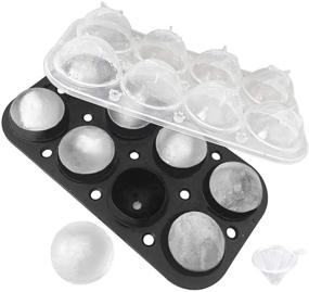 img 4 attached to 🥃 Whiskey Sphere Ice Cube Maker with Lid - Leak-Free & BPA-Free Round Ice Ball Mold