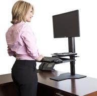 🖥️ black/black uprite ergo sit2stand standing desk converter with single monitor mount логотип