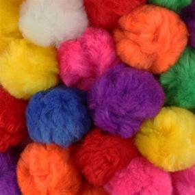 img 3 attached to 🎨 25-Piece Pack of 2-Inch Multi-Colored Craft Pom Poms