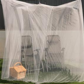 img 1 attached to 🌿 EVEN NATURALS Luxury Mosquito Net: XL Bed Canopy with Finest Mesh Holes, 2 Entries, Easy Install & Storage