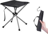 chiitek foldable camping stool travel chair - super compact, ultralight weight, tiny size for hiking, beach, camping, fishing - unfolded size 12.6x12.6x13.8 inches логотип