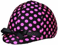 🎠 equestrian riding helmet cover - stylish hot pink and black polka dot design! logo