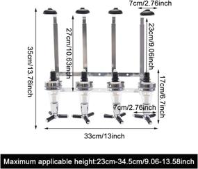 img 1 attached to 🧴 Aluminum Mounted Bracket for 4 Bottle Dispenser