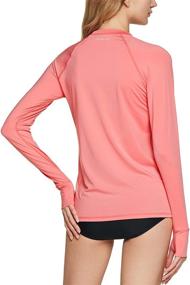 img 3 attached to 👙 ATHLIO Women's UPF 50+ Rash Guard: Long Sleeve Surfing Swimsuit Top, UV/SPF Water Beach Swim Shirts