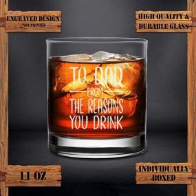 img 2 attached to 🥃 Unique Whiskey Glass: The Perfect Funny Gift for Dad from Daughter, Son, and Kids"