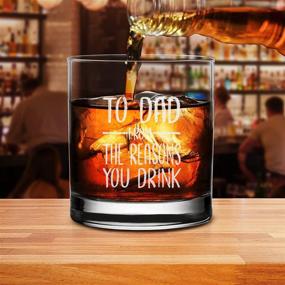 img 1 attached to 🥃 Unique Whiskey Glass: The Perfect Funny Gift for Dad from Daughter, Son, and Kids"