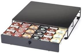 img 2 attached to 📦 Nifty SOLUTIONS 6410 Nifty Black: Compact K-Cup Holder & Sliding Drawer for Under Coffee Pot Storage - Convenient Home Kitchen Counter Organizer